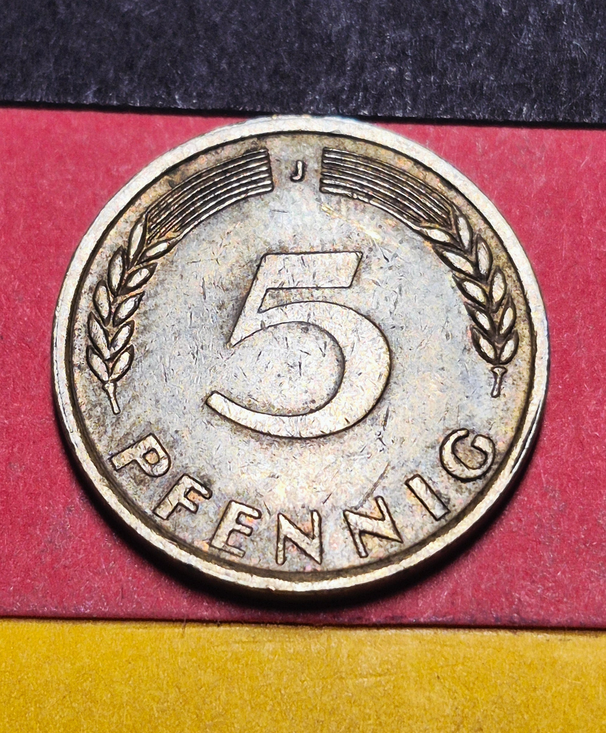 1949 West Germany 5 Pfennig — Post-WWII / Bank Deutscher Lander — Oak Sapling — Fine to VF