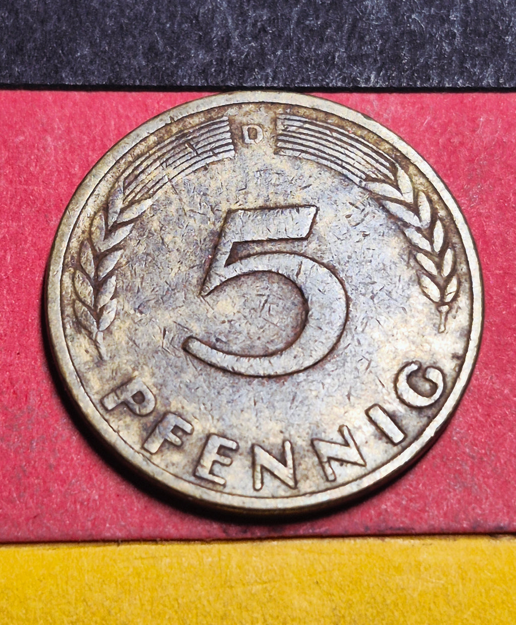 1949 West Germany 5 Pfennig — Post-WWII / Bank Deutscher Lander — Oak Sapling — Fine to VF