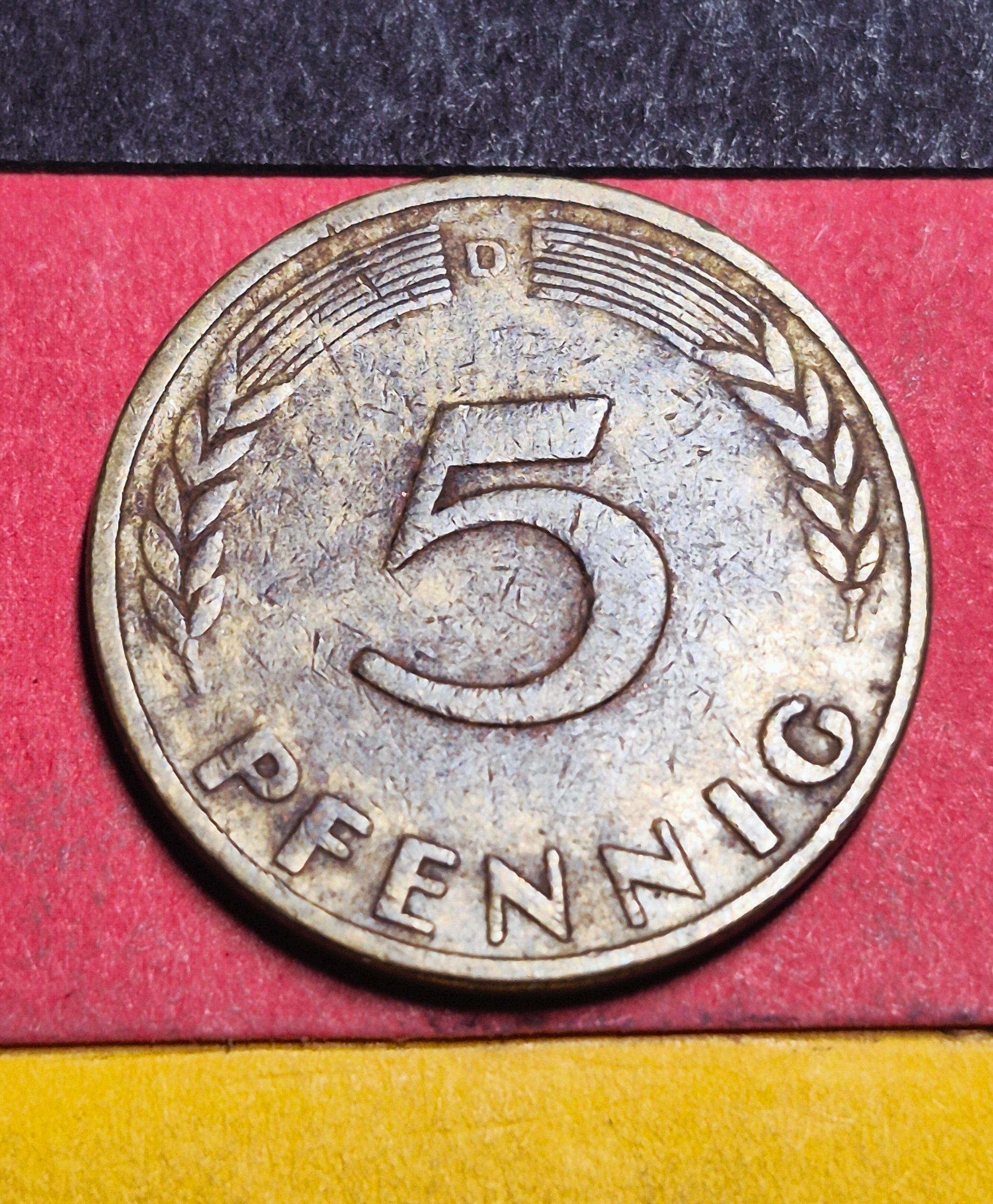 1949 West Germany 5 Pfennig — Post-WWII / Bank Deutscher Lander — Oak Sapling — Fine to VF