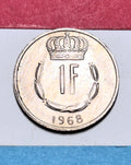 1968 Luxembourg 1 Franc — Cold War — Grand Duke Jean / Crown — F to F+