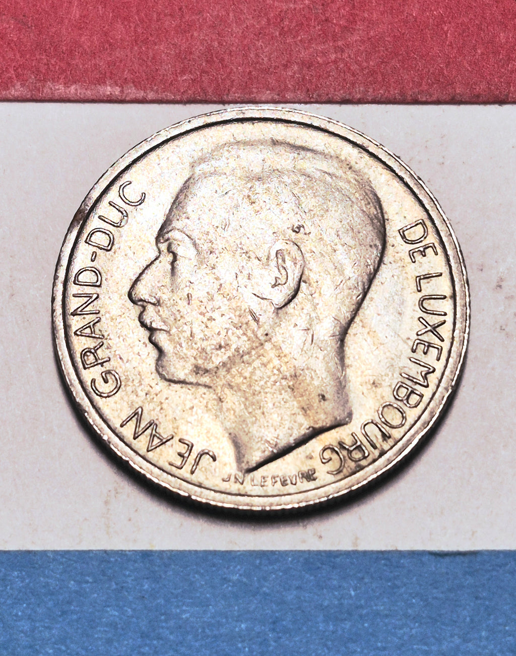 1968 Luxembourg 1 Franc — Cold War — Grand Duke Jean / Crown — F to F+