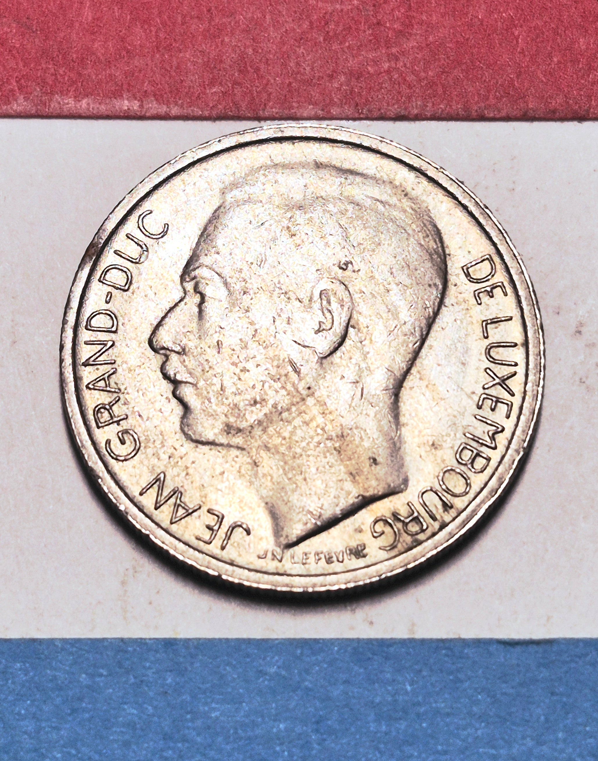 1968 Luxembourg 1 Franc — Cold War — Grand Duke Jean / Crown — F to F+