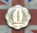 2000 East Caribbean States 1 Cent — Modern — Elizabeth II / Scalloped — VF