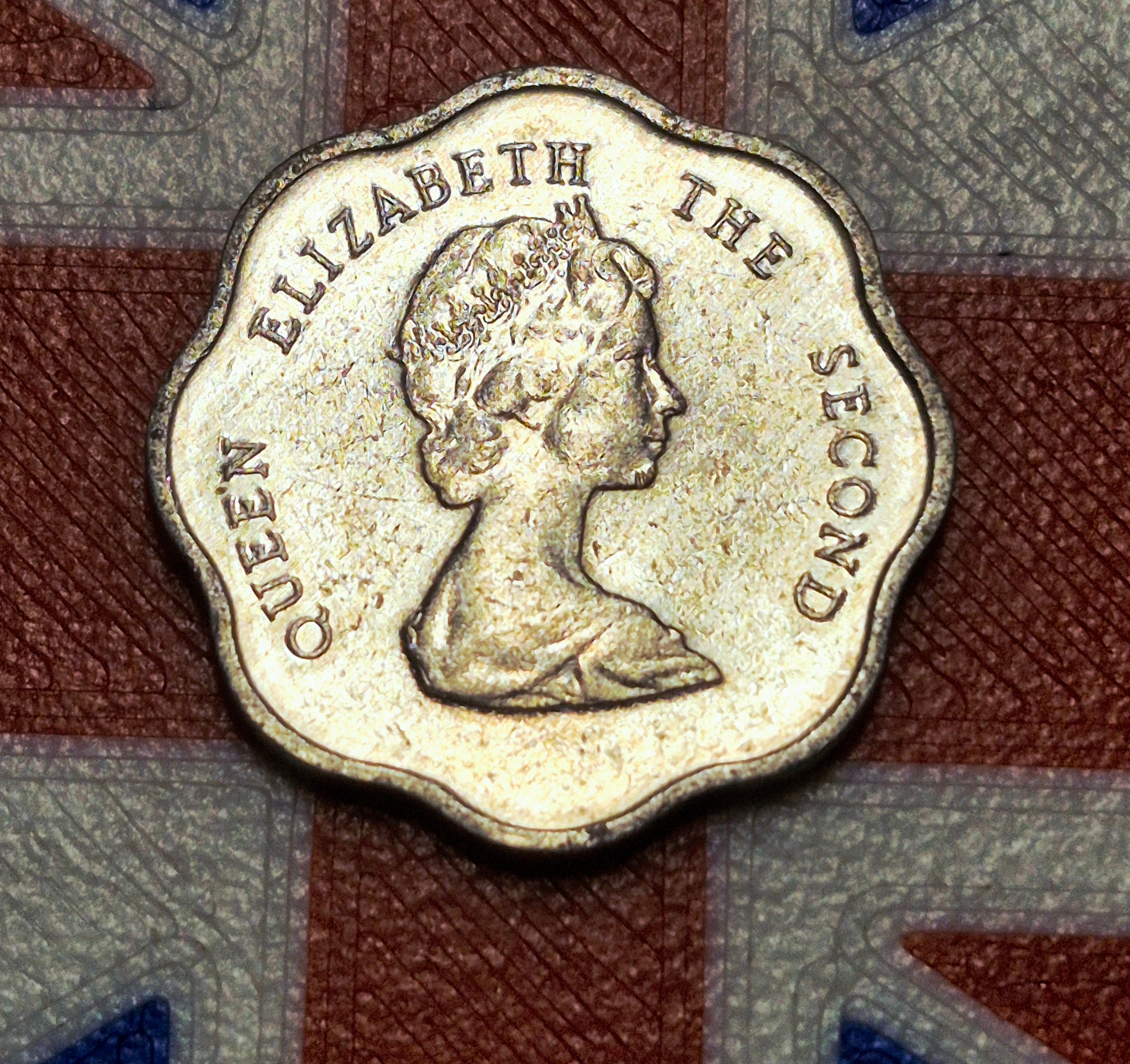 2000 East Caribbean States 1 Cent — Modern — Elizabeth II / Scalloped — VF