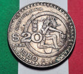 1980 Mexico 20 Pesos — Cold War / Estados Unidos Mexicanos — Cultura Maya Ball Player — F to VF