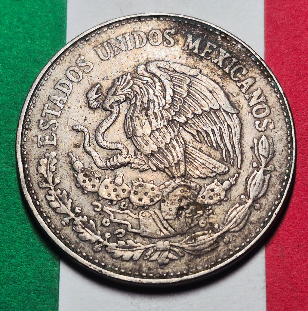 1980 Mexico 20 Pesos — Cold War / Estados Unidos Mexicanos — Cultura Maya Ball Player — F to VF
