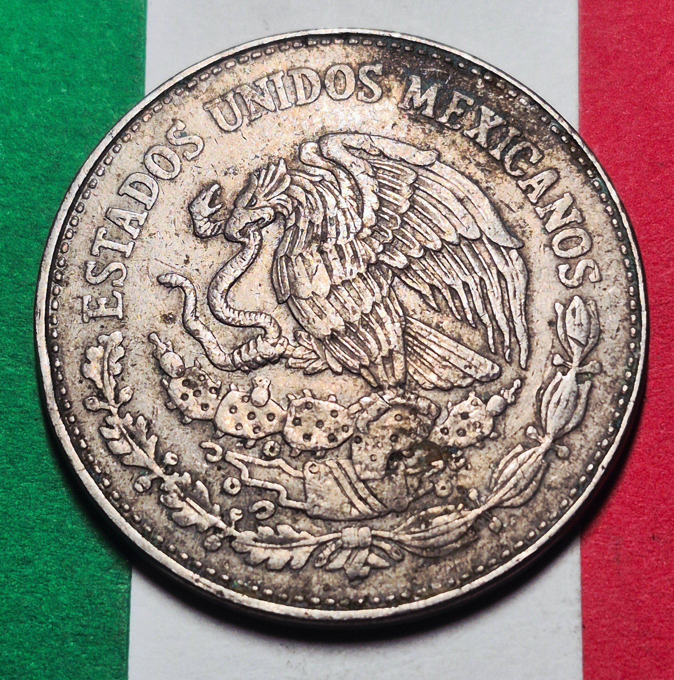 1980 Mexico 20 Pesos — Cold War / Estados Unidos Mexicanos — Cultura Maya Ball Player — F to VF