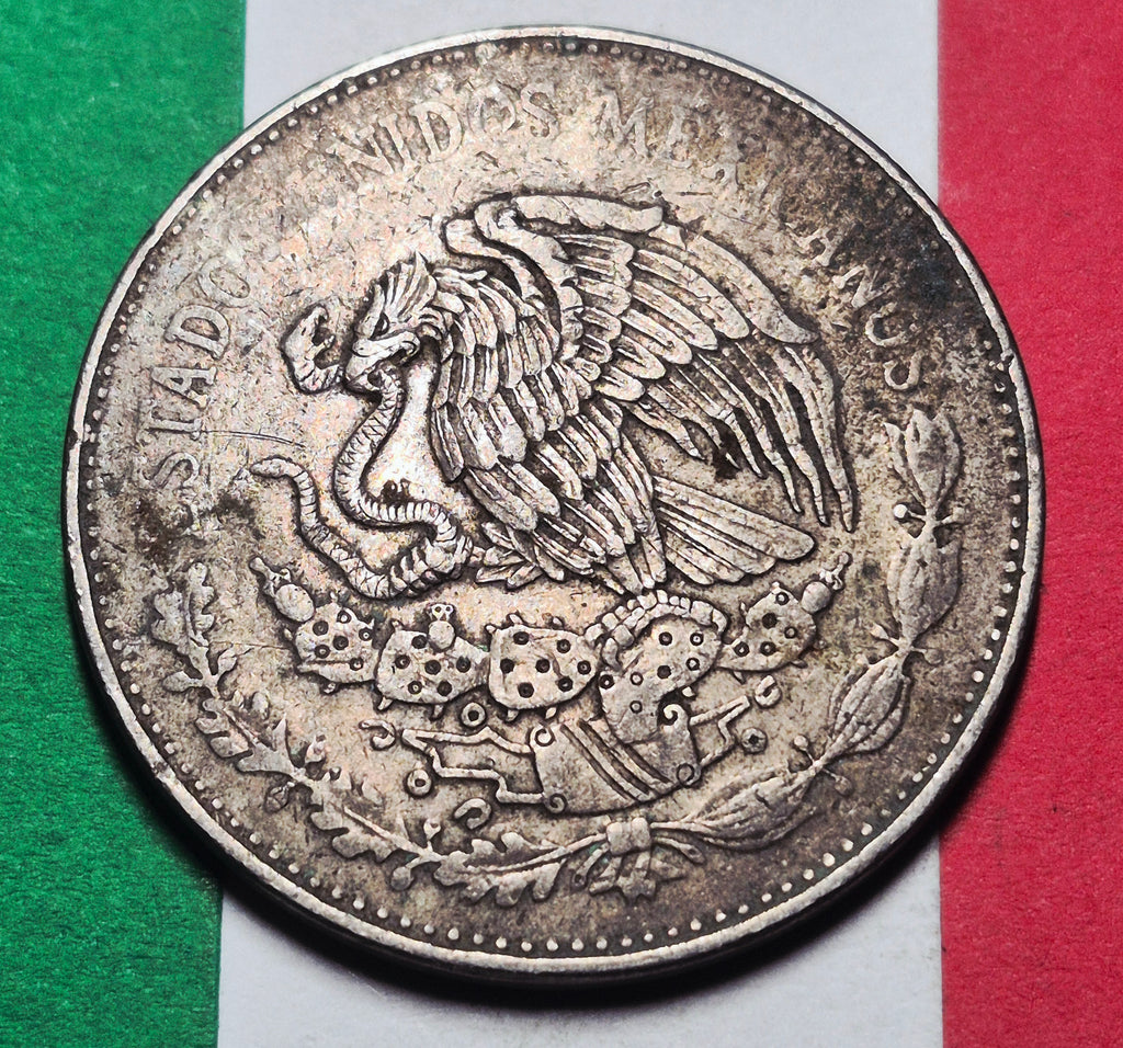 1980 Mexico 20 Pesos — Cold War / Estados Unidos Mexicanos — Cultura Maya Ball Player — F to VF