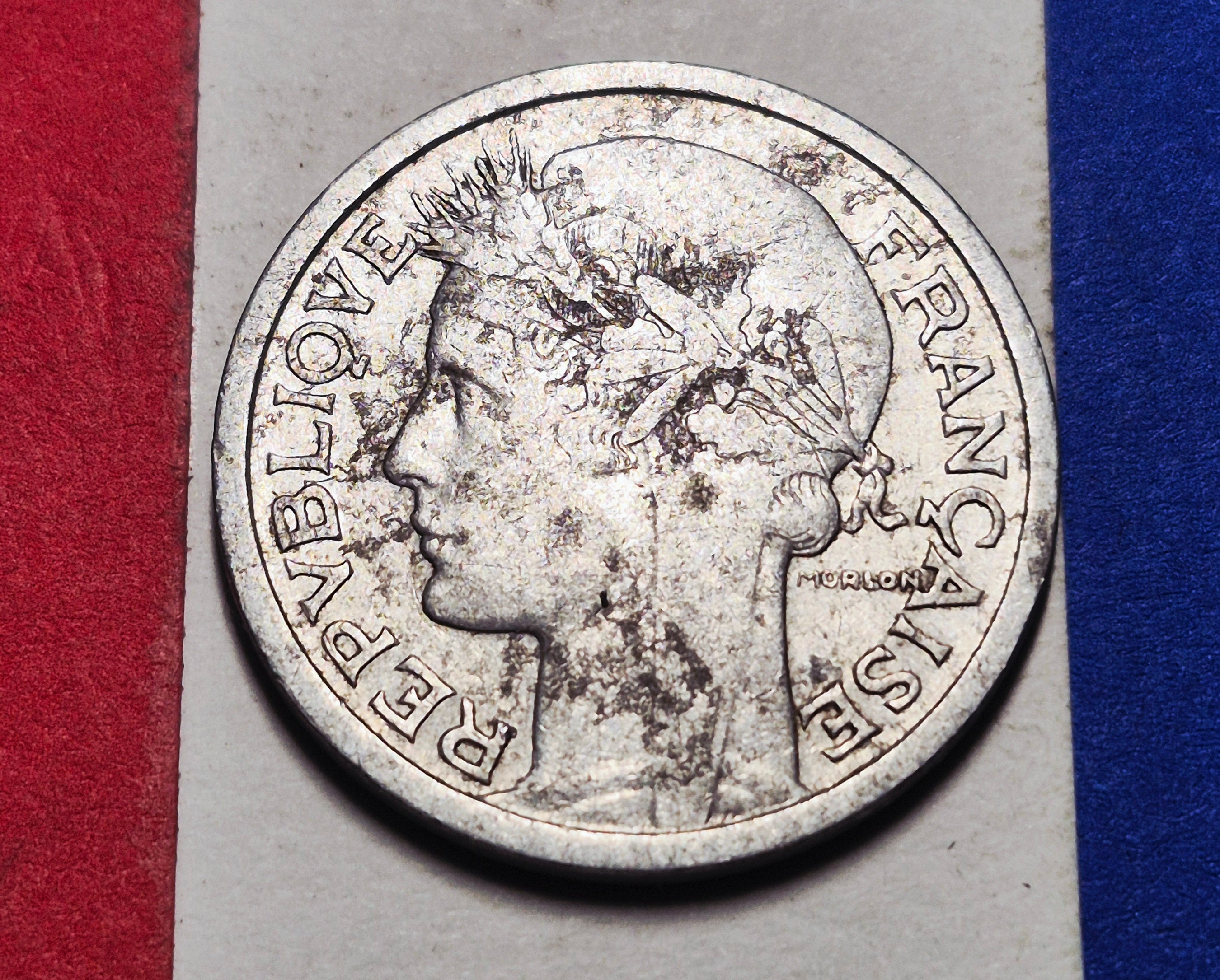 1941 France 1 Franc — WWII / Republique Francaise — Morlon Marianne — F+