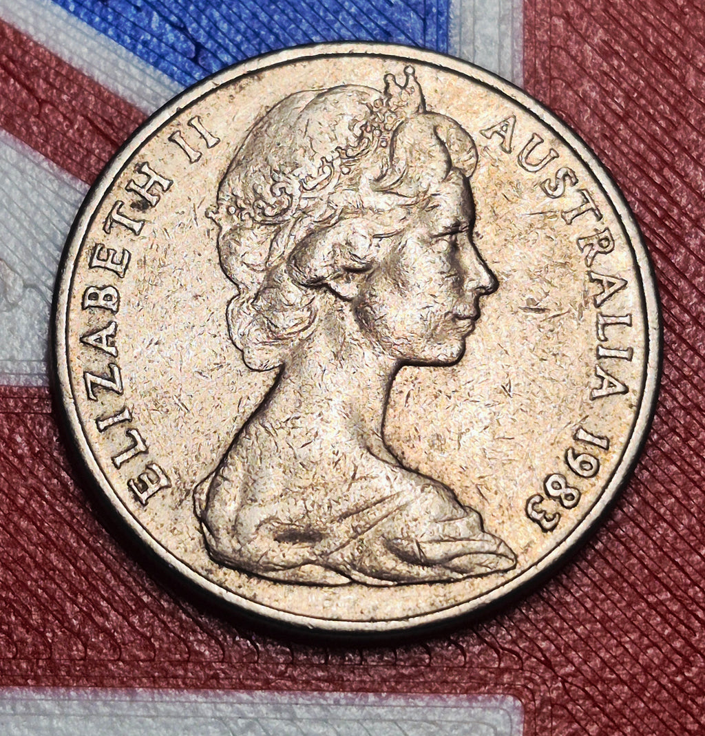 1983 Australia 10 Cents — Elizabeth II / Superb Lyrebird — Stuart Devlin Design — F to VF