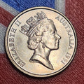 1991 Australia 5 Cents — Elizabeth II / Short-Beaked Echidna — Stuart Devlin Design — EF to AU