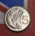 1992 Cayman Islands 5 Cents — Elizabeth II / Cayman Crayfish — Stuart Devlin Design — Very Fine