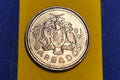 2001 Barbados 10 Cents — National Arms / Laughing Gull — Copper-Nickel — F+ to VF