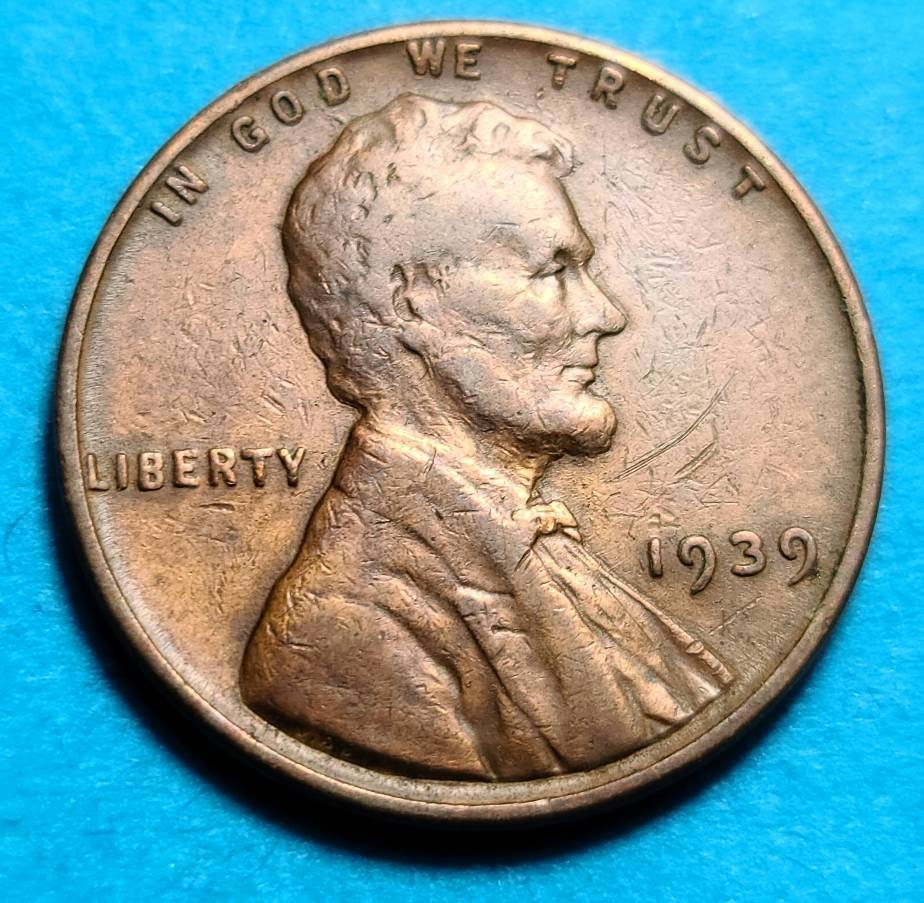 1939 United States Wheat Penny (P) — WWII Era / Lincoln — Wheat Reverse — Very Good to Very Fine