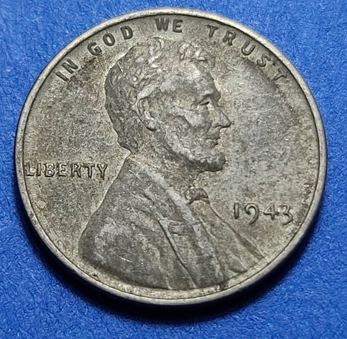 1943 United States Steel Penny (P) — WWII Era / Lincoln — Wartime Composition — Very Good to Very Fine