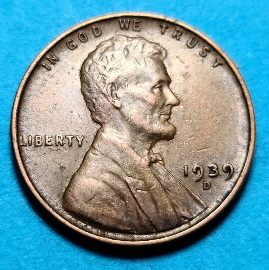 1939 United States Wheat Penny (P) — WWII Era / Lincoln — Wheat Reverse — Very Good to Very Fine
