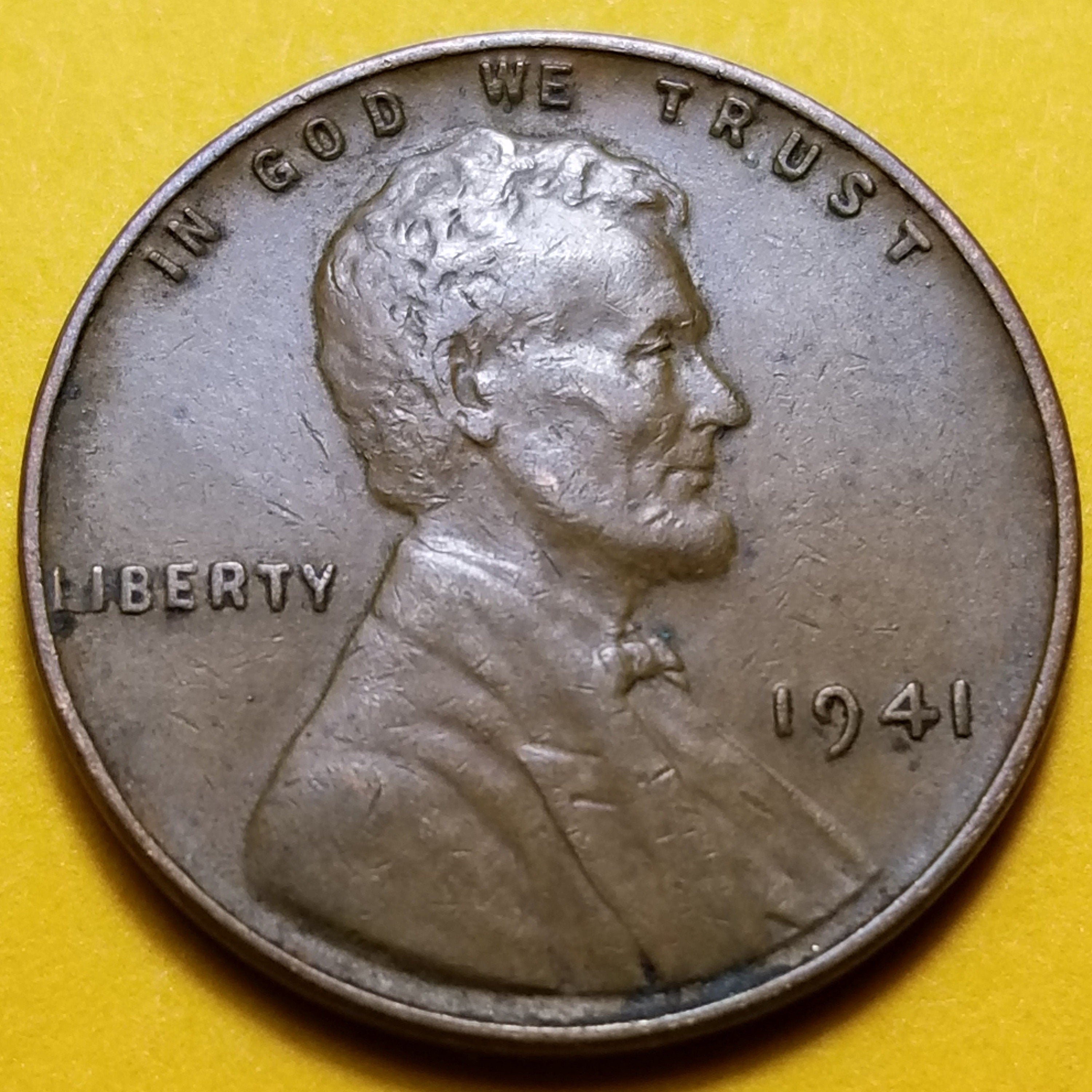 1941 United States Wheat Penny (P) — WWII Era / Lincoln — Wheat Reverse — Fine to VF+