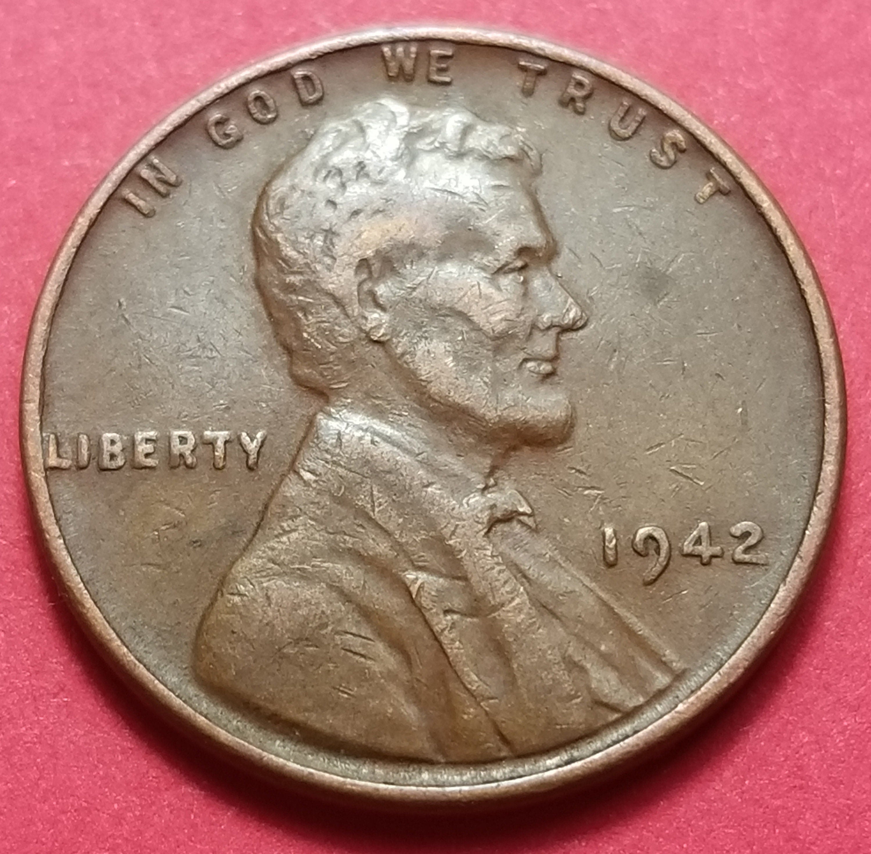 1942 United States Wheat Penny (P) — WWII Era / Lincoln — Wheat Reverse — Very Good to Very Fine