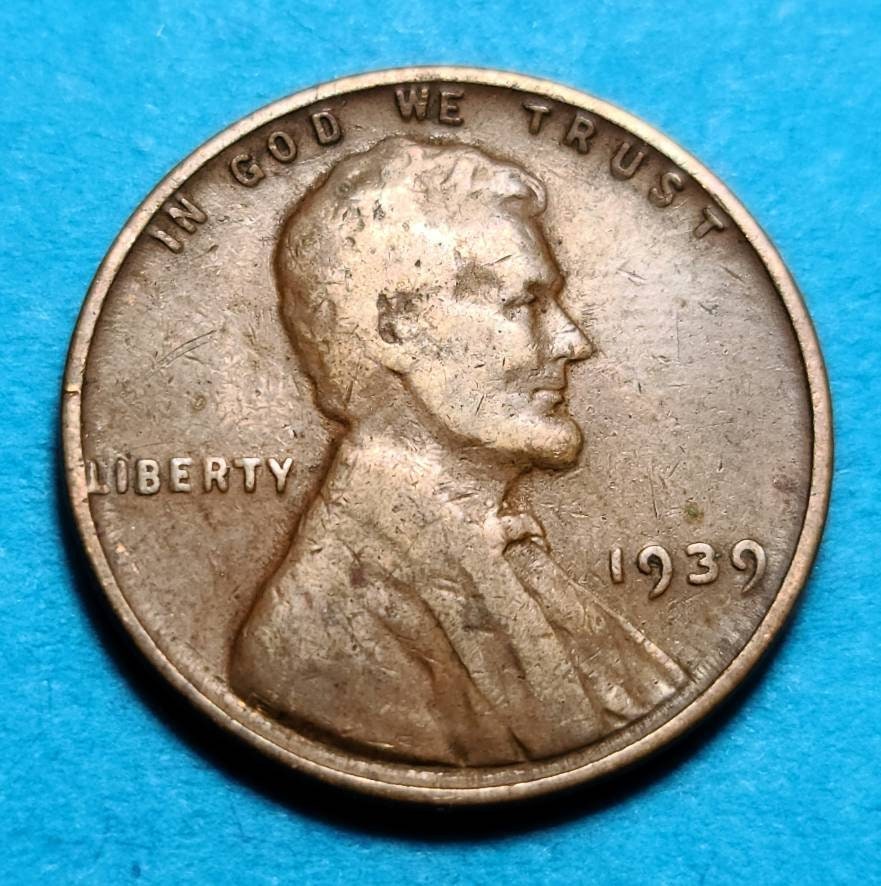 1939 United States Wheat Penny (P) — WWII Era / Lincoln — Wheat Reverse — Very Good to Very Fine