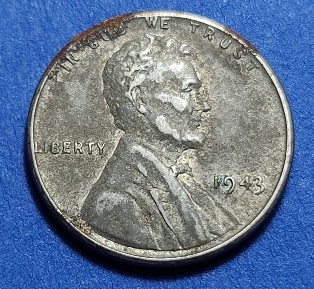 1943 United States Steel Penny (P) — WWII Era / Lincoln — Wartime Composition — Very Good to Very Fine