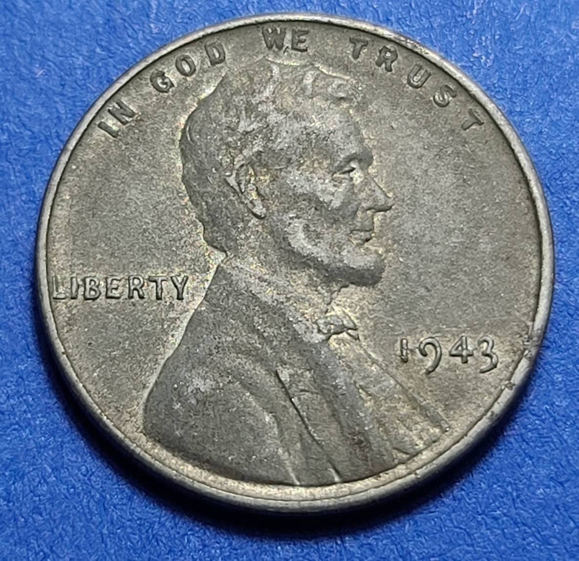 1943 United States Steel Penny (P) — WWII Era / Lincoln — Wartime Composition — Very Good to Very Fine