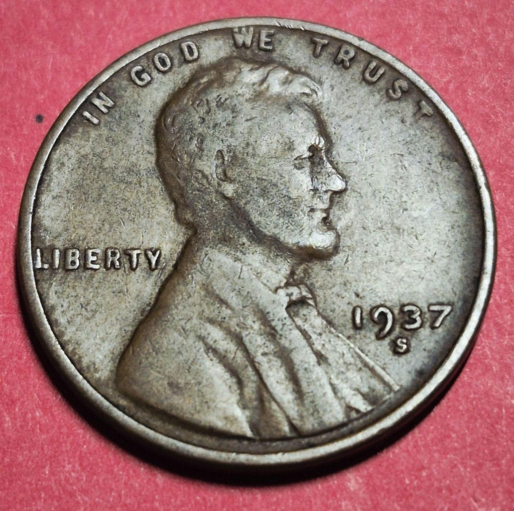 1937 United States Wheat Penny (P) — Interwar Era / Lincoln — Wheat Reverse — Very Good to Very Fine
