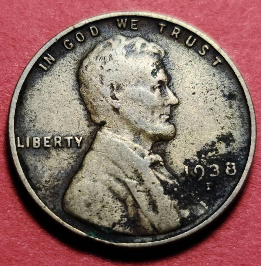 1938 United States Wheat Penny — Interwar / Lincoln — Wheat Reverse — VG+ to VF