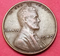 1940 United States Wheat Penny (P) — WWII Era / Lincoln — Wheat Reverse — G+ to VF