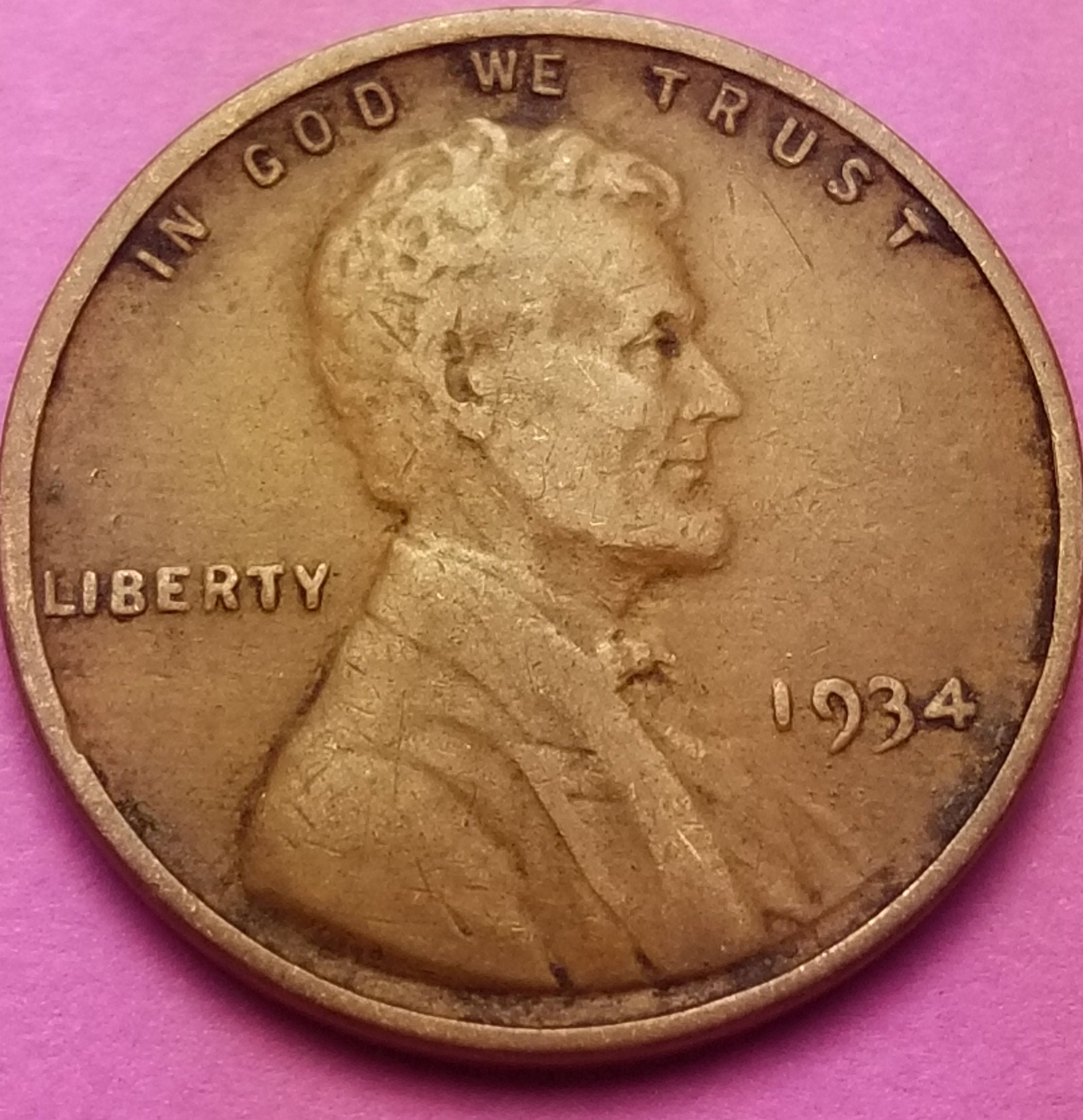 1934 United States Wheat Penny (P/D) — Great Depression / Lincoln — Wheat Reverse — Good to Very Fine