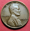 1938 United States Wheat Penny — Interwar / Lincoln — Wheat Reverse — VG+ to VF