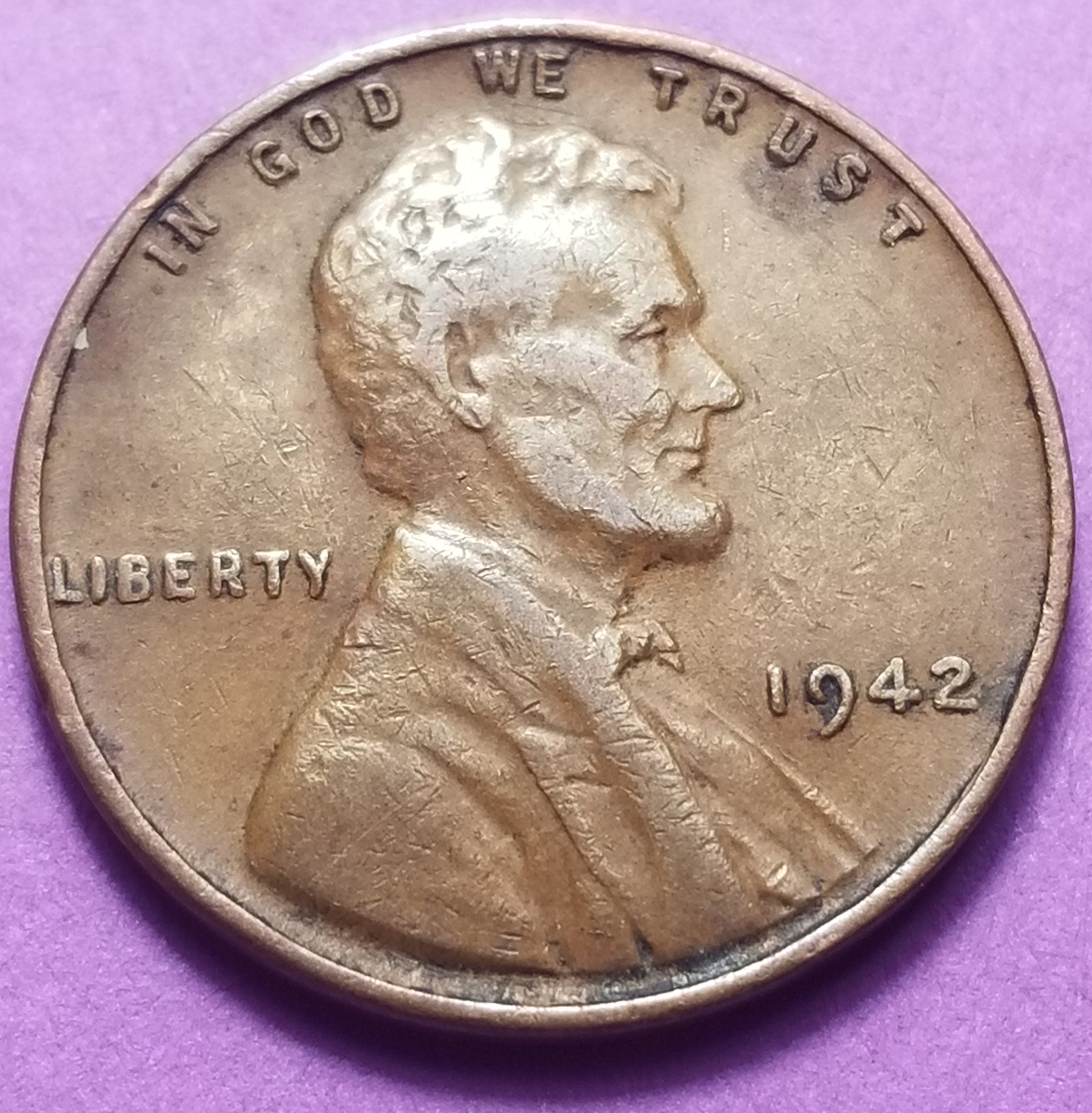1942 United States Wheat Penny (P) — WWII Era / Lincoln — Wheat Reverse — Very Good to Very Fine